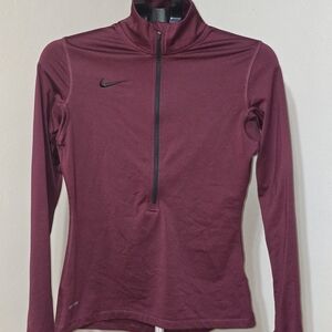 Nike Maroon Long Sleeve Women's Top